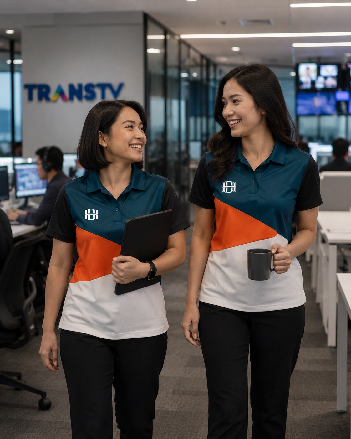 Polo performance shirt front and back